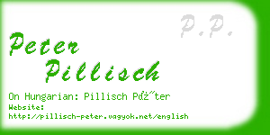 peter pillisch business card